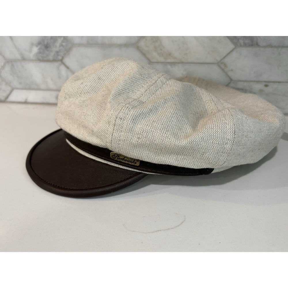 Sterkowski GAVROCHE Linen Leather Artist Cap Newsboy Paper Boy Vintage Irish